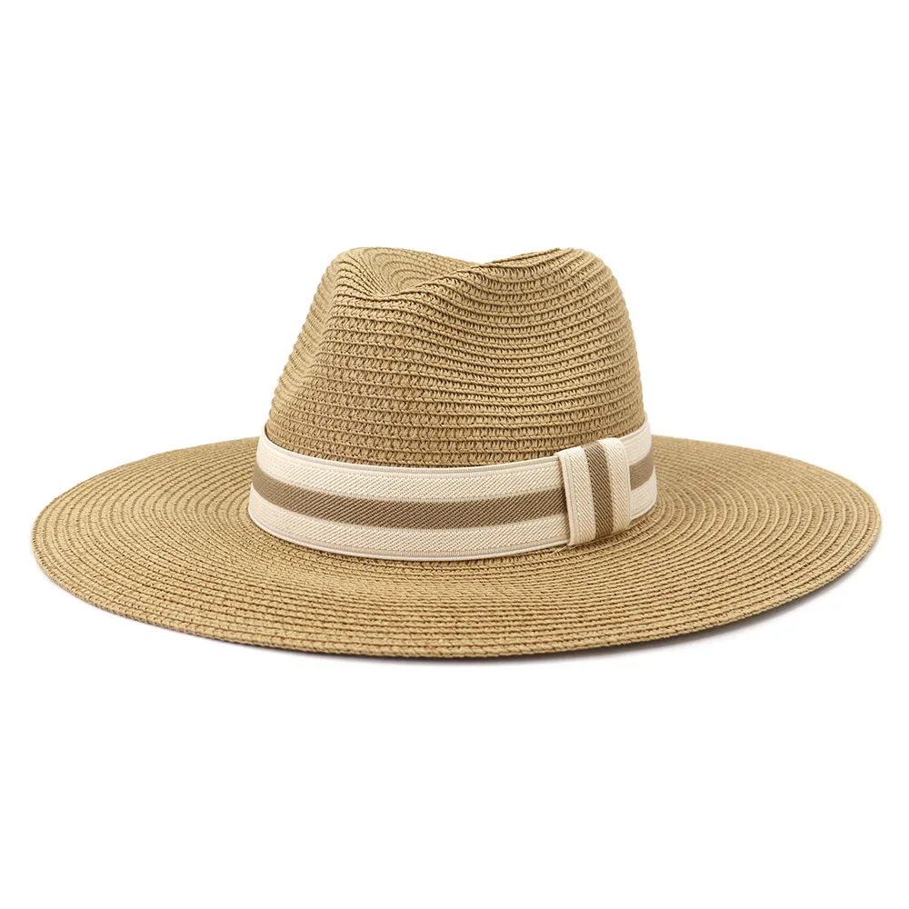 

Sun Hat Spring and Summer Outdoor Travel Big Eaves Sun Protection Men's and Women's British Jazz Straw Hat Visor Hat