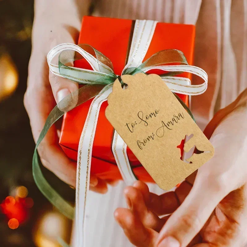 48/50 шт. бирка для подарочной этикетки бирки сделай сам веселые рождественские