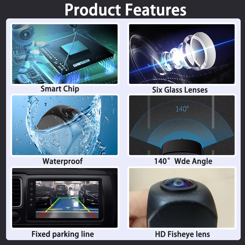 Автомобильная камера заднего вида резервная номерного знака светодиодная