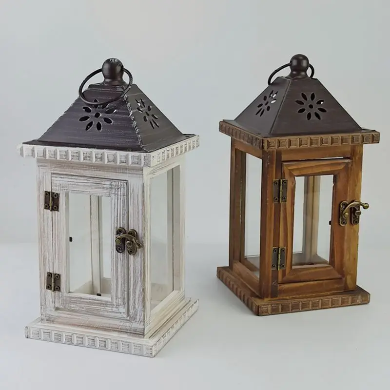 

Vintage Wooden Candlestick Home Decoration Christmas Ornaments