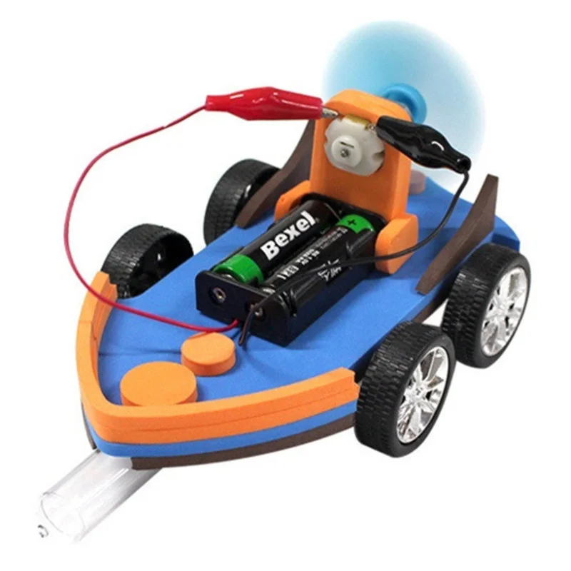 

DIY Wind Power Aerodynamic Speedboat Amphibious Electric Boat Vehicle Model Kids Students Science Toy Lab Experiment Kit