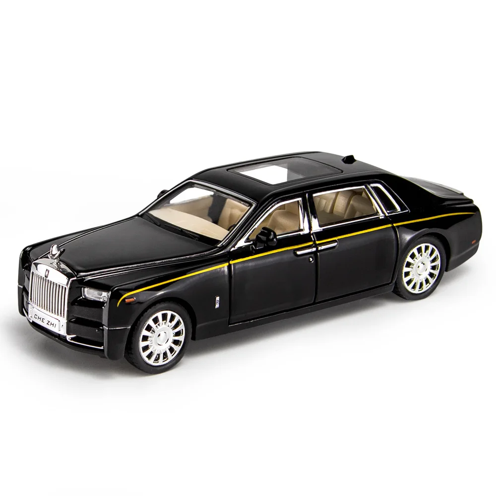 

1/32 Rolls Royce Phantom Diecast Car Model Simulatie Suv Metal Auto Model Pull Back Function 6 Doors Opened Toys For Children