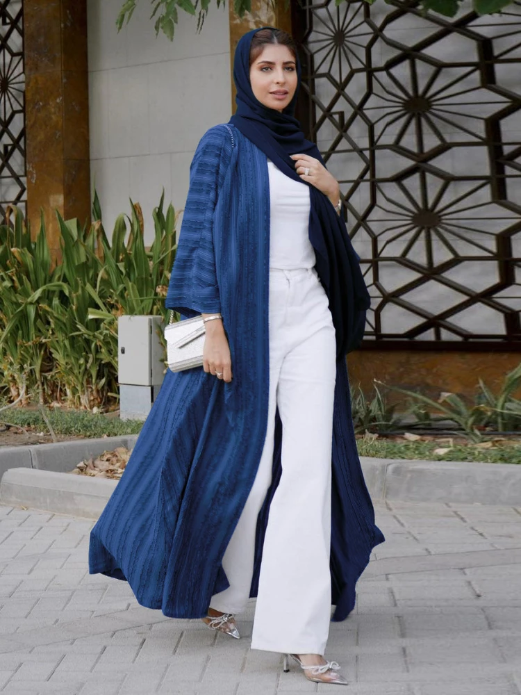 Open Abaya Kimono Elegant Long Muslim Dress Turkey Abayas for Women Dubai 2022 Islam Indian Saudi Arabia Kaftan Vetement Femme