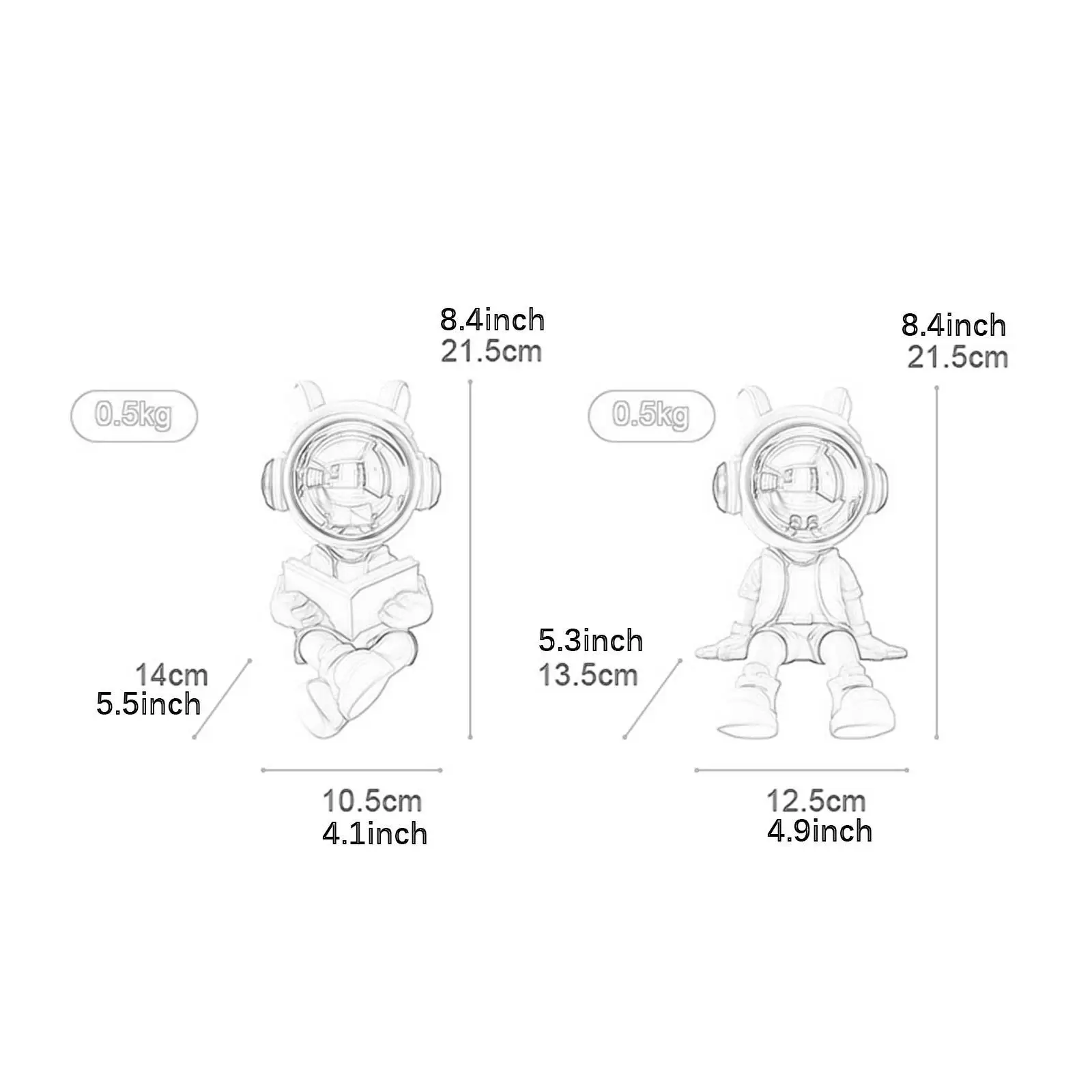 ata statua astronauty ozdoba na biurko nordycka dekoracyjna figurka do szafki wejściowej dekoracja wnętrz sypialni prezent parapetówkę