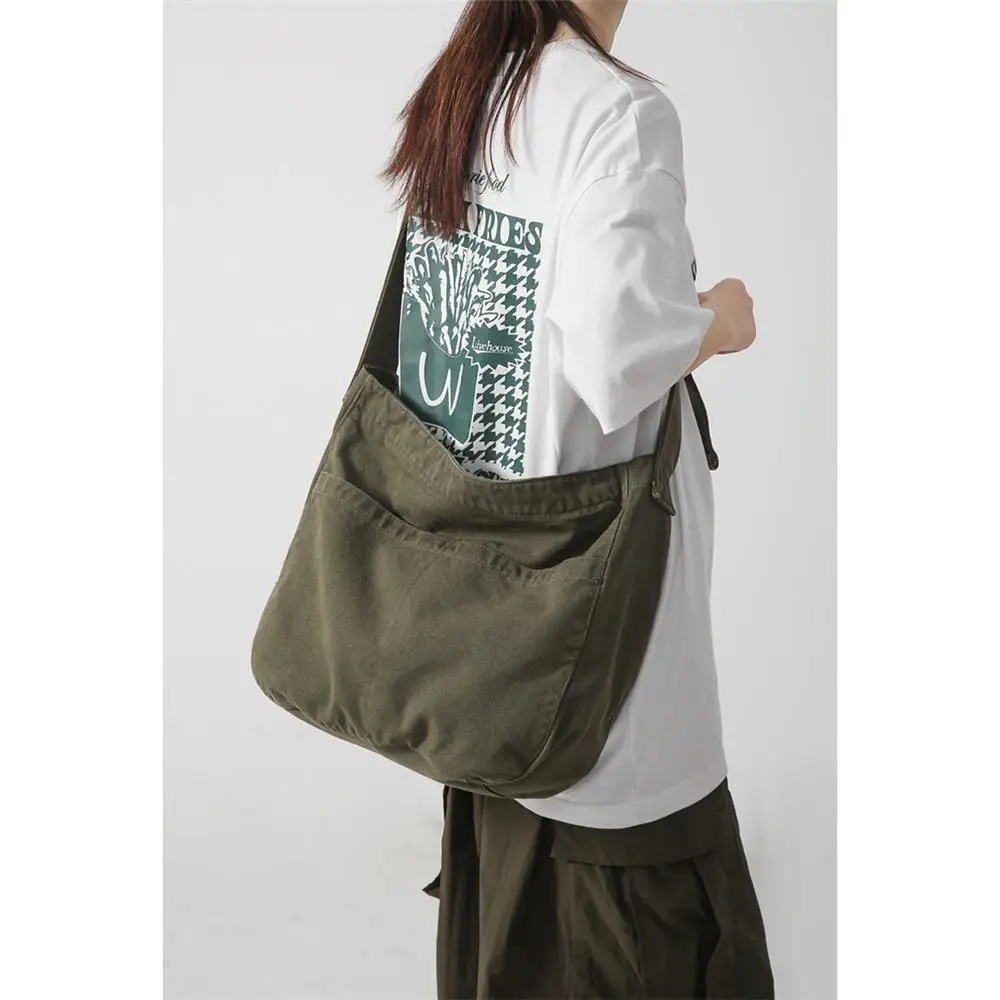 

Casual Women and Men with Multiple Pockets Messenger Bag Canva Hobo Bag Large Capacity Shoulder Tote Bag Crossbody Bag