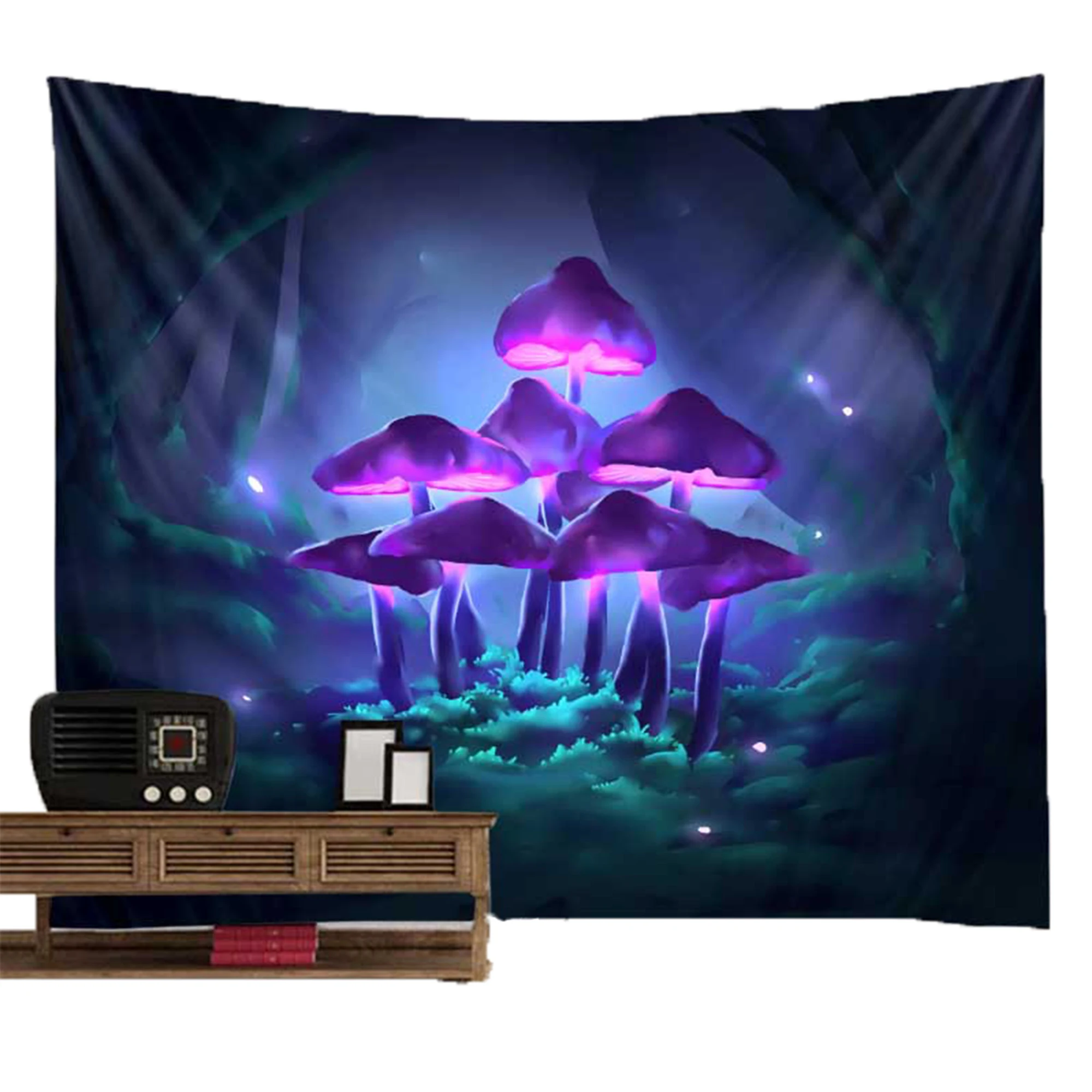 

Психоделический фантазийный цветной подвесной плакат, прочная цифровая печать, полиэстер, 100D, яркий цвет, для вечеринки