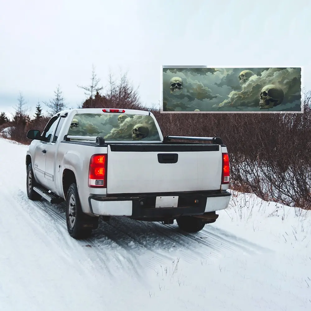 Удивительные черепа поплавок в облаке наклейка на заднее лобовое стекло