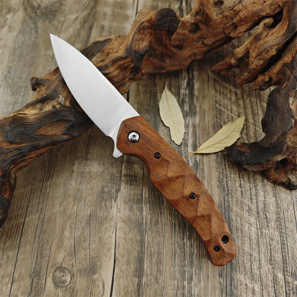 Высококачественный складной нож из желтого сандалового дерева FX308 3 18 дюйма