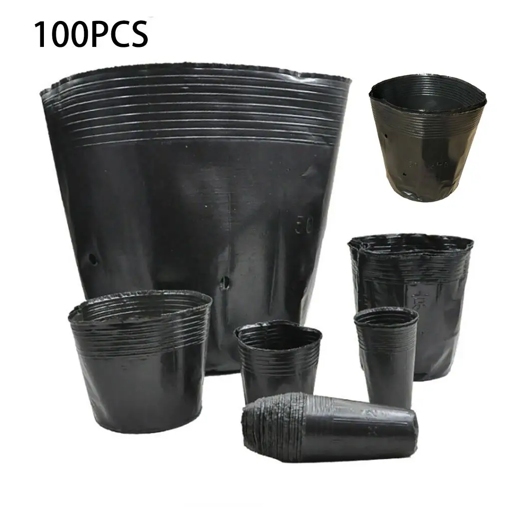 

100pcs Plastic Planter Pot Home Garden Greenhouse Plant Nursery Flower Planting Seedling Grow Pot Portable Seeding Pots