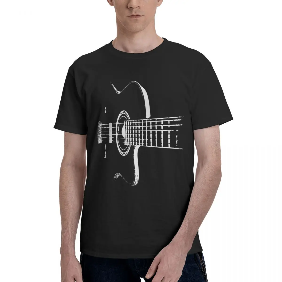 

Guitarist Musicians Acoustic Guitar Lite 9 Top tee Vintage Adult T-shirt Novelty Fitness Top quality Modern Eur Size