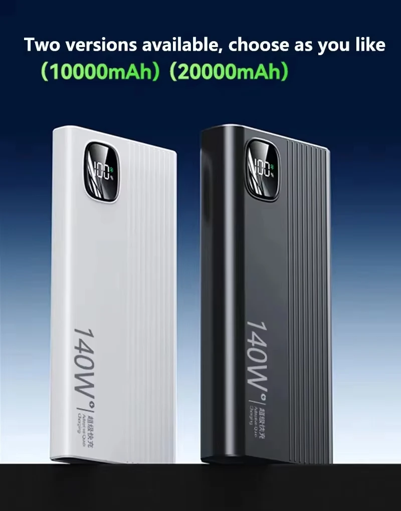 Фото Внешний аккумулятор Lenovo 500000 мАч, новинка 2026 года, 140 Вт, супербыстрая зарядка, портативное зарядное устройство для Xiaomi iPhone №5
