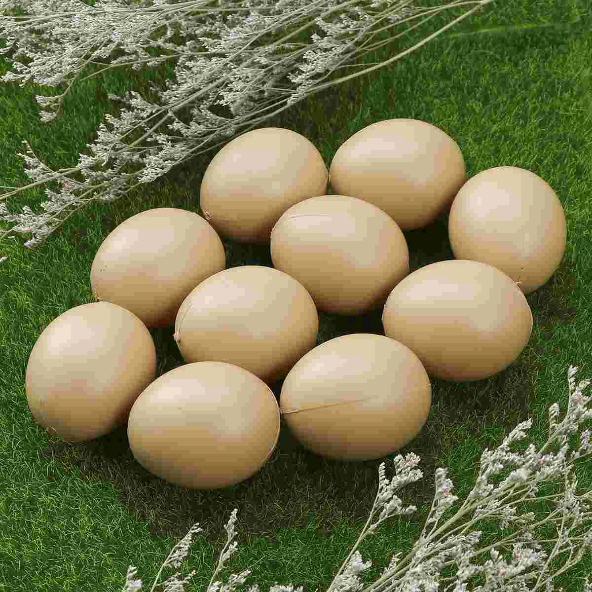 

10pcs Eggs Artificial Eggs Children Play Kitchen Game