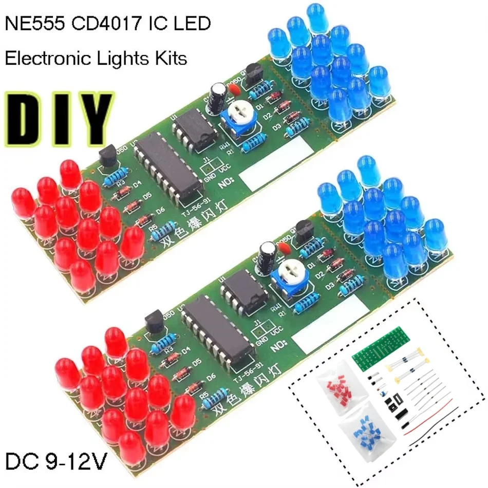 Комплект светодиодов NE555 CD4017 IC LED DIY | AliExpress