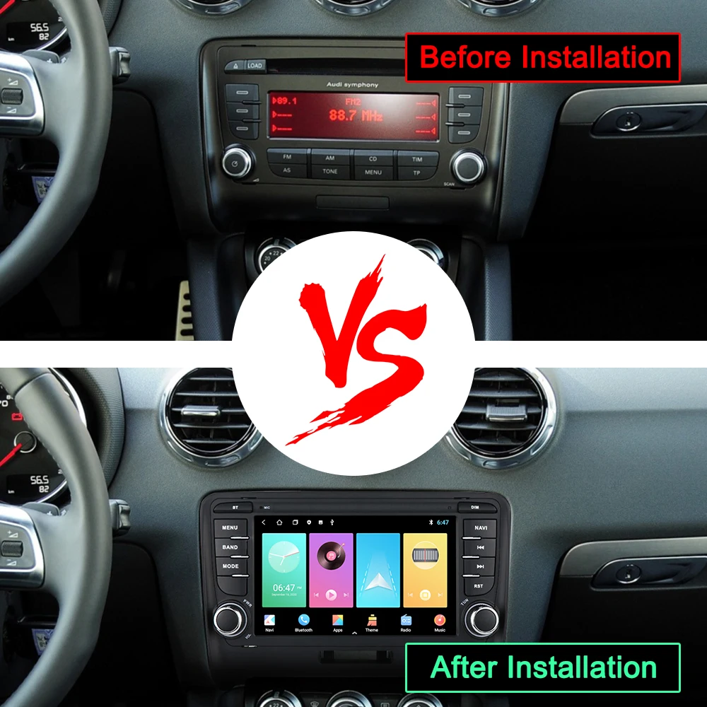 2 Din MP5 видеоплеер GPS FM-приемник Bluetooth WiFi для Audi TT 7-дюймовый HD сенсорный экран
