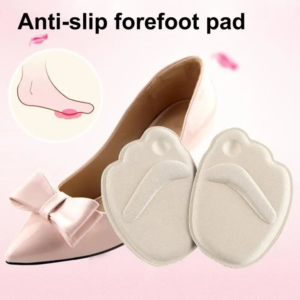 2 Pairs Forefoot Pads Non-Slip Breathable Anti-Wear High Heel Shoes Sponge Insole Foot Care forefoot insole shoe pads anti slip breathable soft sponge shoes insert pad rubbing foot women forefoot pain cushion foot care