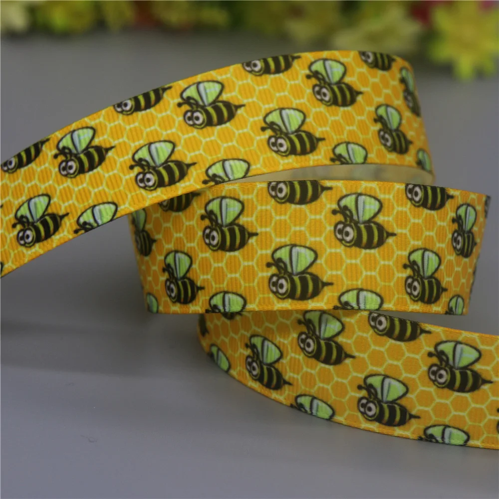 Корсажная лента DHK с принтом пчелы 50 ярдов аксессуары материал головной убор