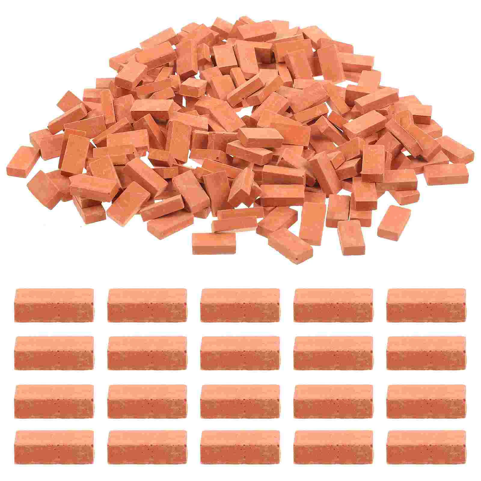 

200 Pcs House Mini Bricks Building Blocks Fake Model Clay Miniature Figurines
