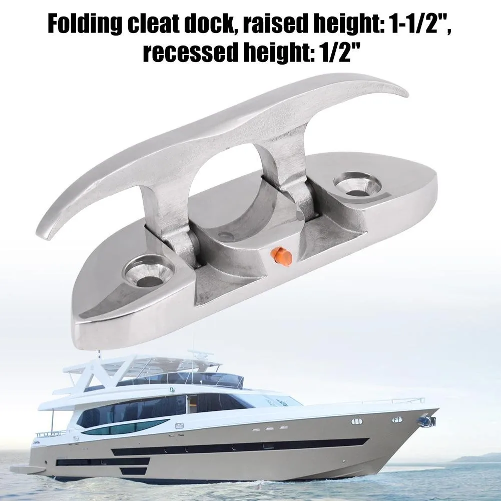 

1 * Boat Clip Folding Cleat Dock Upper Flip Plywood Ship Stainless Steel Cable Bolt 4-1/2 Inch Marine Hardware Accessories