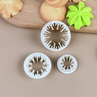 3pcs flower round cake mousse mold for baking tray chocolate dessert printing pan cookie cutter kitchen biscuits decorating tool
