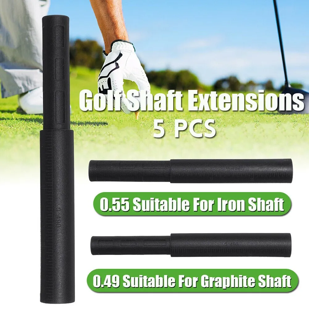 

5PCS Golf Club Carbon Fiber Graphite Shaft Extensions Rods Irons Putter Extender Sticks Outdoor Tools Parts Accessory 2023 New