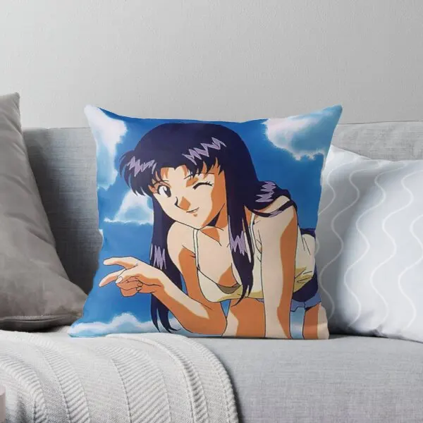 

Misato Katsuragi Photograph Printing Throw Pillow Cover Comfort Bed Hotel Home Car Case Waist Fashion Pillows not include