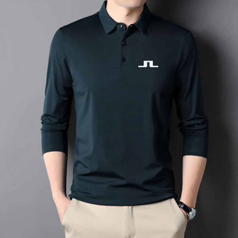 2023 New Fashion Brand Spring And Autumn Golf Clothes Men's Casual Long-sleeved Men's Polo Shirt Cotton