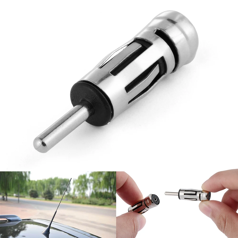 

1PC Car Radio Stereo Antenna Adaptor Alloy Material Auto Connector Aerial Plug Auto Radio Stereo Car Accessories antenna