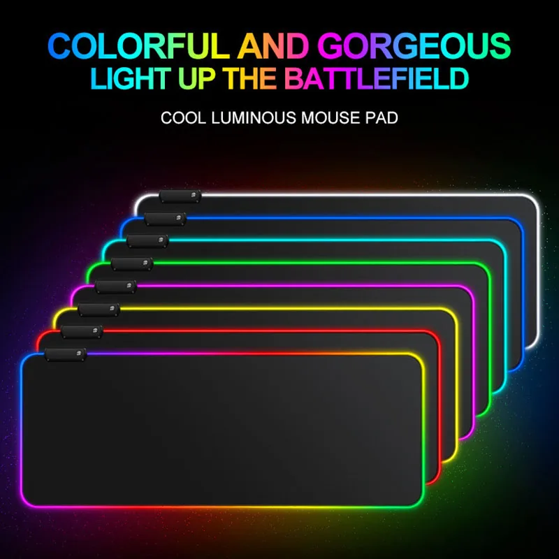 

RGB Gaming Mouse Pad Computer Mousepad Gamer Mause Pad Large Mouse Mat Mouse Pad XXL Backlit Mat Desk Mauspad with Backlight B