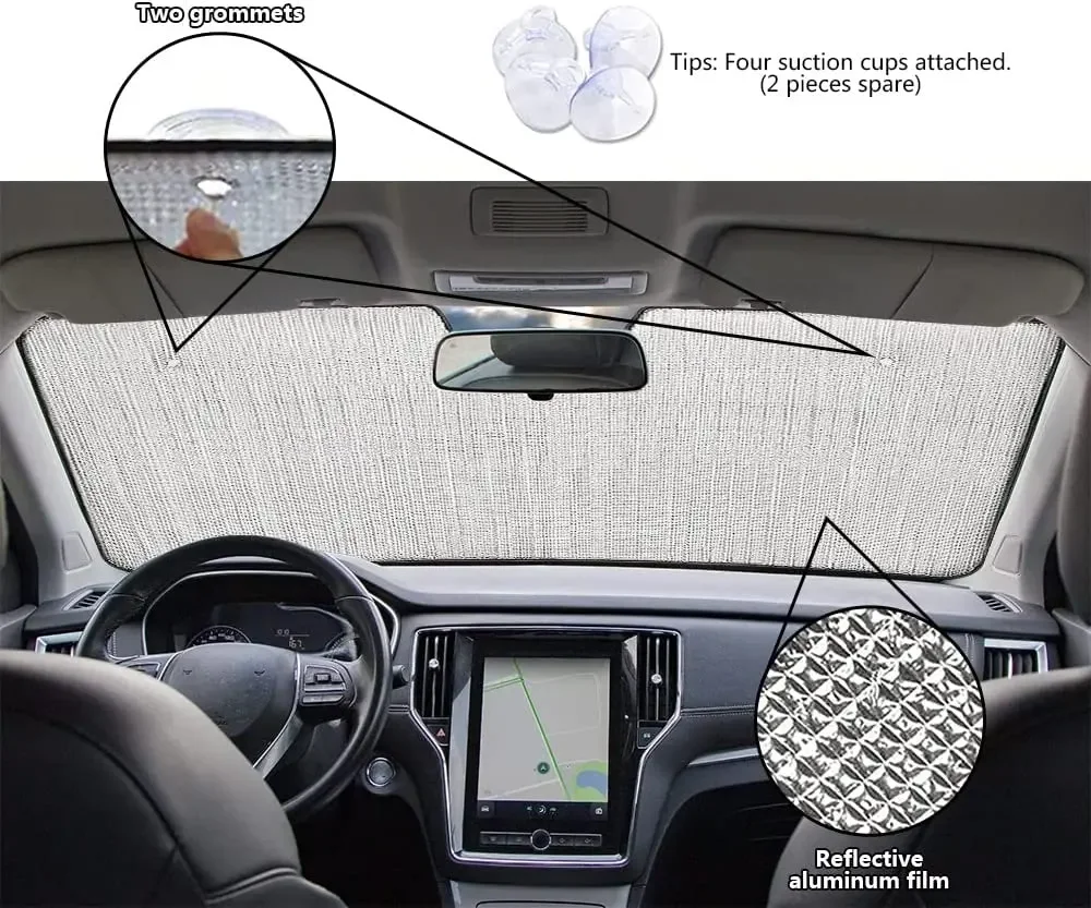 Солнцезащитный козырек для автомобиля от солнца на лобовое стекло защиты