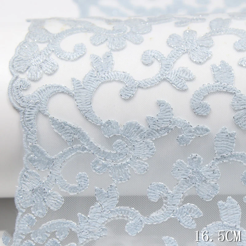 28 ярдов цветочная ткань с вышивкой Венецианская кружевная отделка фиолетовая