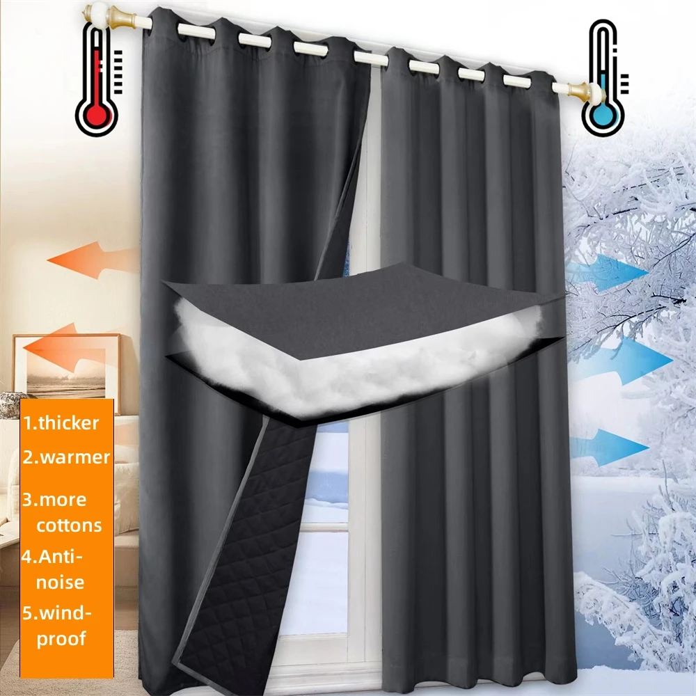 Водонепроницаемая зимняя хлопковая занавеска на заказ морозостойкая плотная