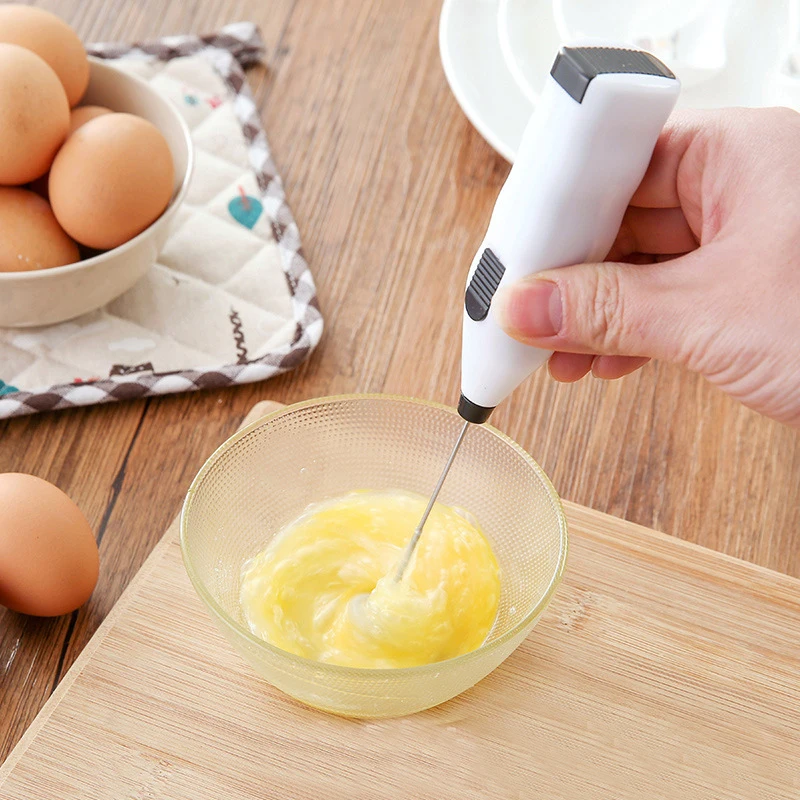 

Electric Egg Beater Milk Drink Coffee Frother Egg String Whisk Mixer Cappuccino Creamer Frothy Blend Practical Kitchen Gadgets