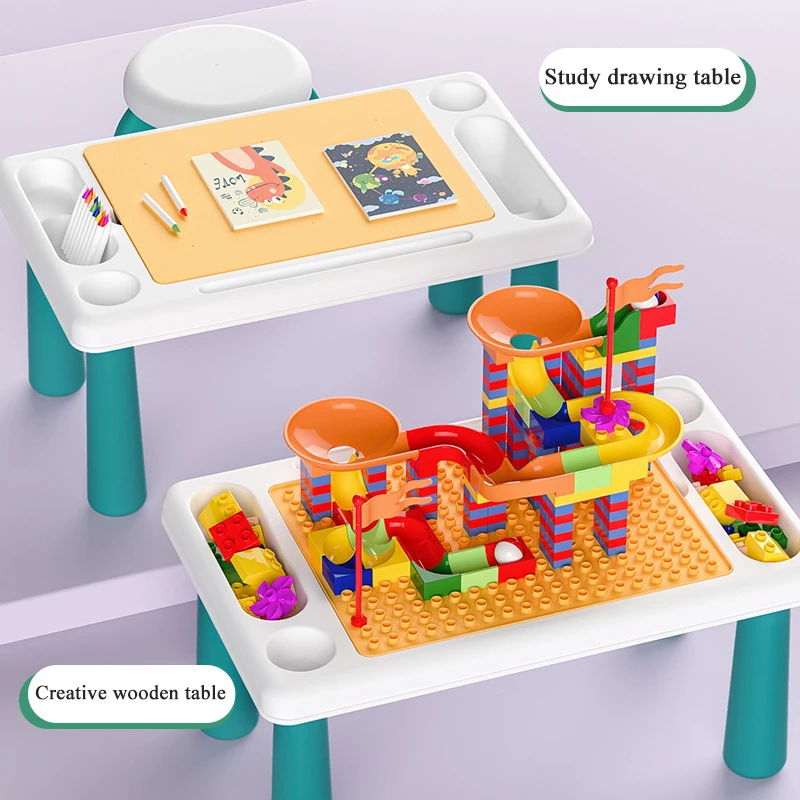

Multifunctional Table Floor Toy Building Table Set Learning Table DIY Children's Toys Early Learning Sets