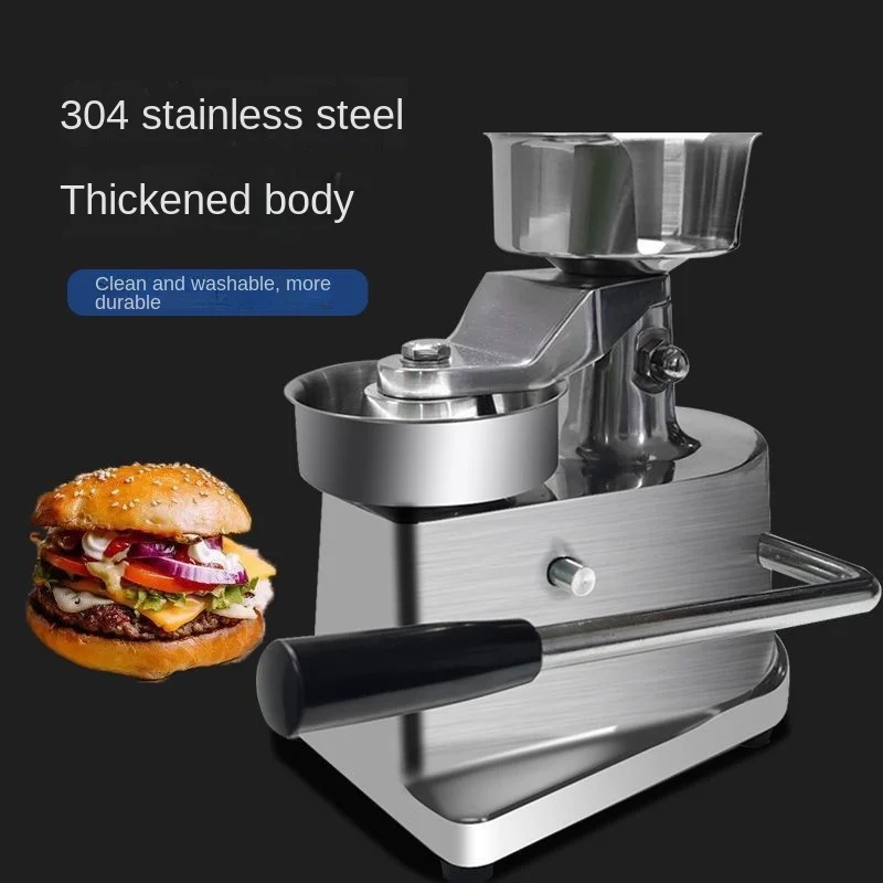 

Patty-Pressing Machine Commercial Hamburger Meat Pie Mold Cake Pressing Machine Small Household Manual Pressure Beef Patties Mea