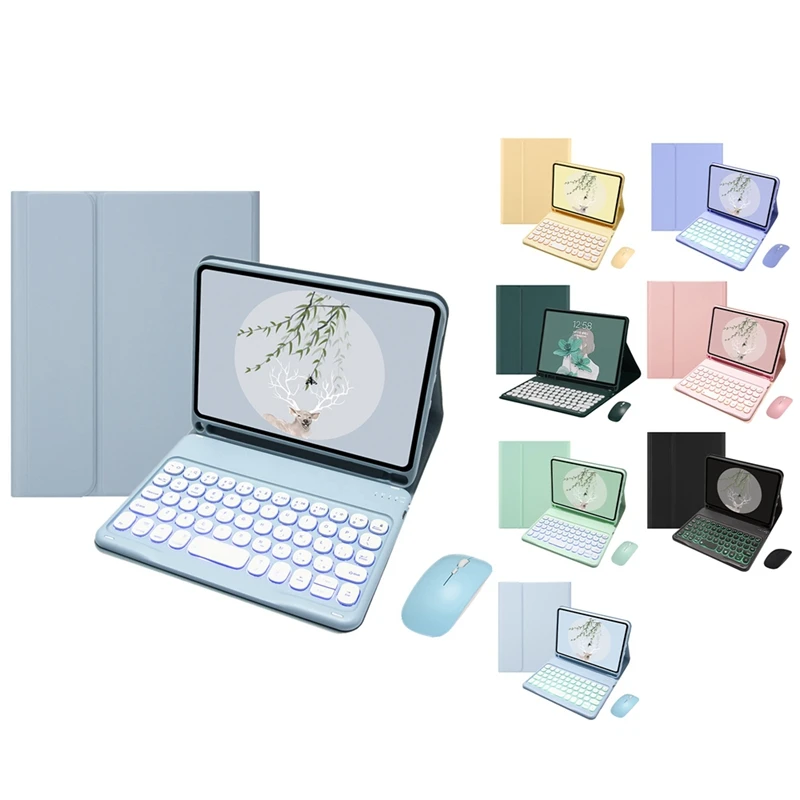 

Для Mini 6 iPad Mini6 8,5 дюйма Симпатичный круглый Bluetooth 7 цветов клавиатура с подсветкой съемный защитный чехол