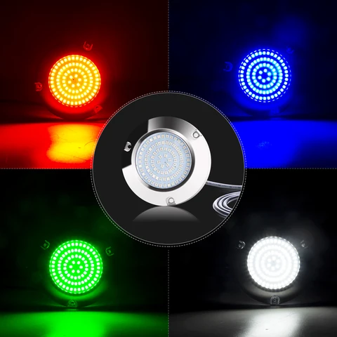 Подводная LED лампа для яхты 120 Вт нержавеющая сталь синяя