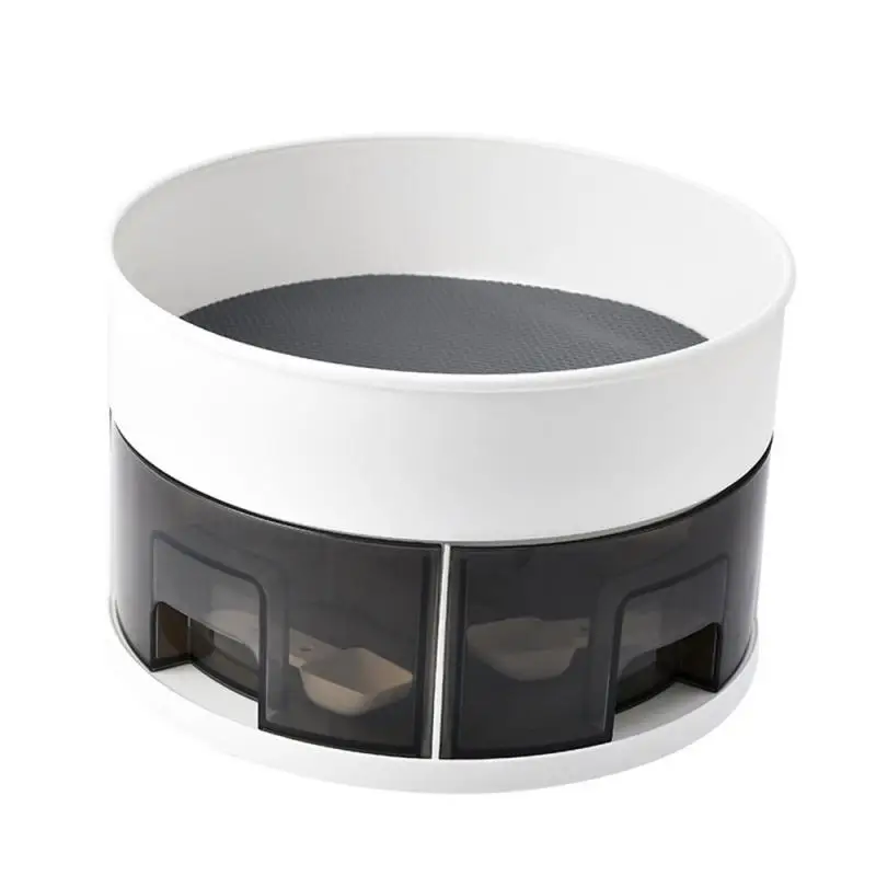 

360 Rotatable Design Double-layer Seasoning Rack Rotary Seasoning Rack Multifunctional Condiment Storage Rack Seasoning Rack