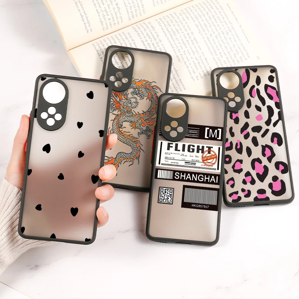 

Honor 50 Pro Case Matte PC Funda For Huawei P30 Pro Honor 10X Lite 10i 20i 9A 8X 50 SE P40 Lite P30 Pro P50 P Smart 2021 S Cover