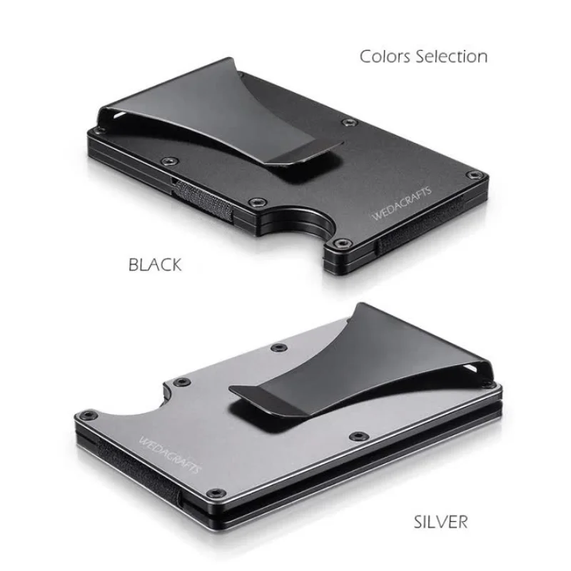 

Large Capacity Metal Card Holder Aluminum Alloy Carbon Fiber Credit Card Storage Box Anti-Theft Brush Rfid Blocking Money Clip