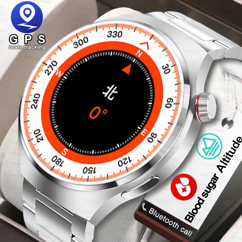 2023 New NFC Blood Sugar Bluetooth Call Smartwatch GPS Tracker Motion Bracelet Fitness For Huawei Watch GT4 Por Smart Watch Men