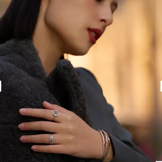 Pandora-Bague Pavé de Cowcles avec Logo ChimSignature pour Femme, Bagues en Diamant, Bijoux en Argent 925, Cadeau observateur, Mode de Luxe, Nouveau