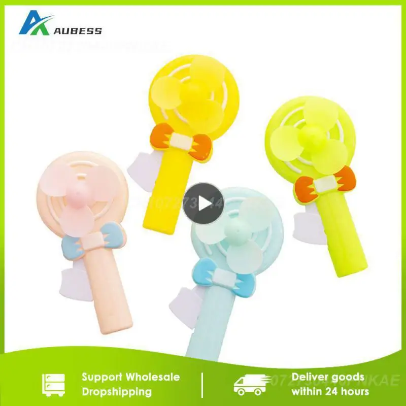 

Portable Hand Pressure Fan Mini Cartoon Held Fan Without Battery Random Color Portable Handheld Fan Hand Press Cute Fan Cooling