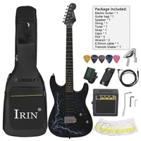 irin 6 strings electric guitar 21 frets 39 inch maple body lightning electric guitarra with bag speaker guitar parts accessories
