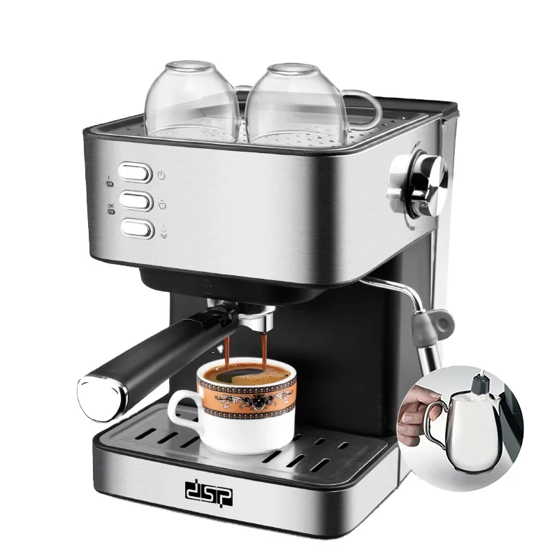 

DSP 1.5L espresso coffee machine For Home Office Restaurant Cafe Automatic Steam Milk Froth Multi espresso coffee maker