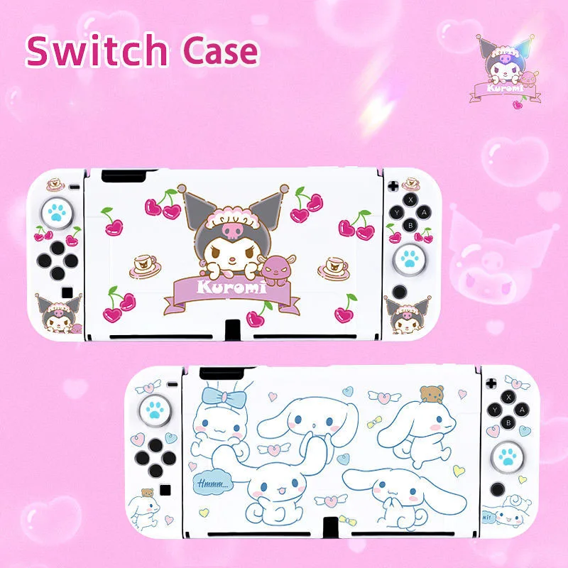 

Kuromi Case for Nintendo Switch OLED Game Console NS JoyCon Controller Shell Soft Silicone Protective Cover Accessories Funda