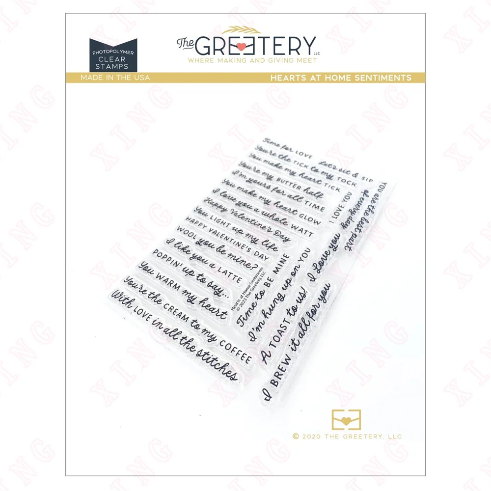

New Hearts at Home Sentiments Silicone Stamps Scrapbook Decoration Embossing Template Diy Greeting Card Handmade Craft Album Die