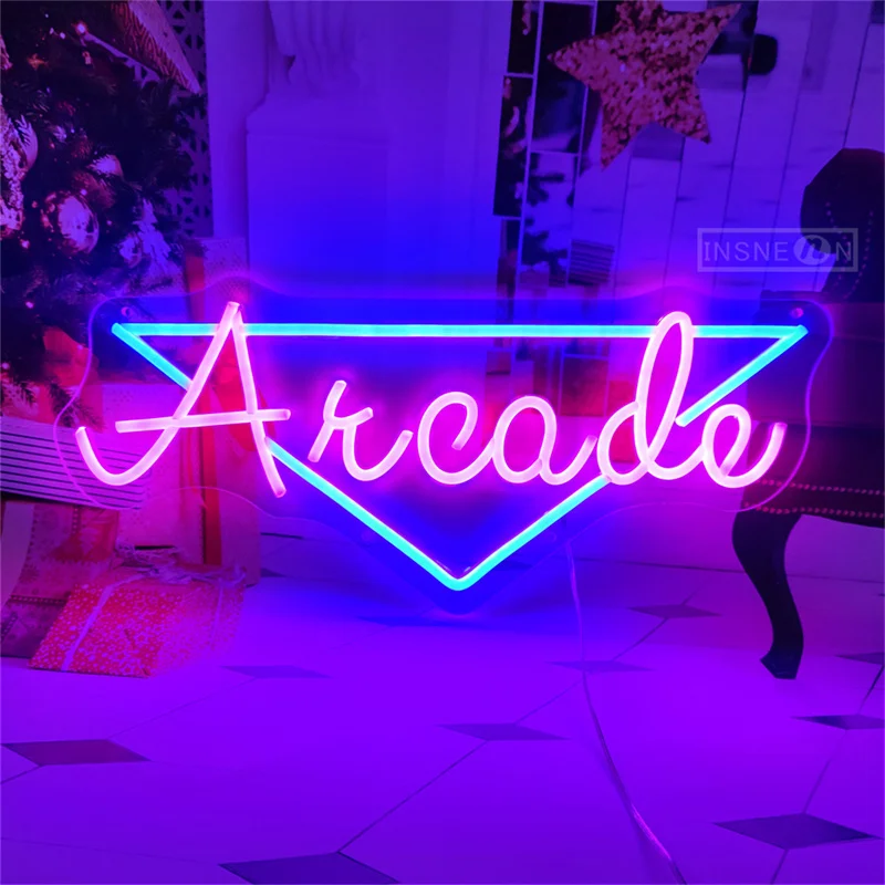 INSNEnN Аркадная неоновая вывеска Профессиональные неоновые лампы для