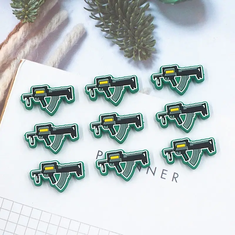 

50 шт., силиконовые бусины Chenkai в форме пистолета для ручки