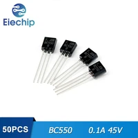 50pcslot bc550 to 92 transistors 0 1a 45v pnp new original