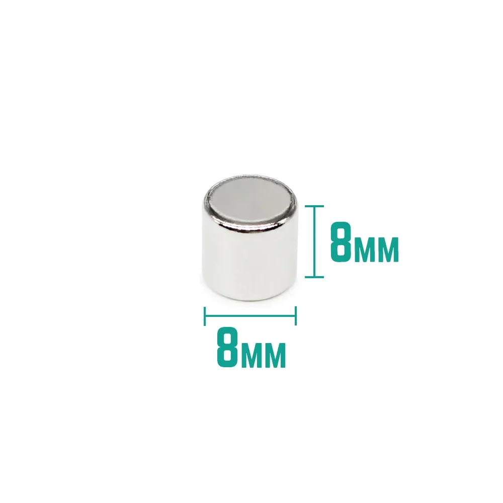 5/10/20/50/100 шт. Круглые неодимовые магниты 8x8 мм